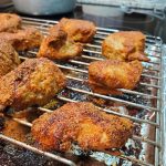 keto fried chicken is tender and juicy on the inside
